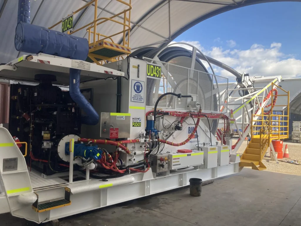 Legra 6000 Dewatering Pump – Custom Burst Sleeving Fit Out